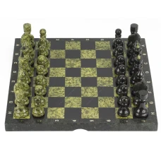 Шахматы камень змеевик доска 40х40 см