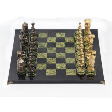 Шахматы Железнодорожники змеевик бронза