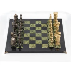 Шахматы Железнодорожники змеевик бронза