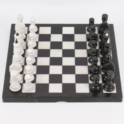 Шахматы мрамор змеевик 40х40 см