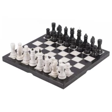 Шахматы мрамор змеевик 40х40 см