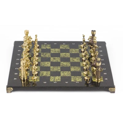 Шахматы Римские бронза змеевик 40х40 см