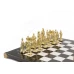 Шахматы Русские бронза мрамор 40х40 см