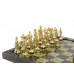 Шахматы Русские бронза змеевик 360х360 мм