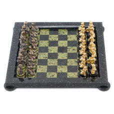 Шахматы Спортивные змеевик 40 х 40 см