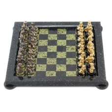 Шахматы Спортивные змеевик 40 х 40 см
