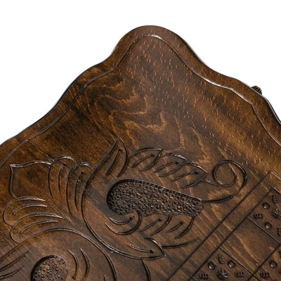 Нарды резные Бесконечность 2 с ручкой большие, Haleyan