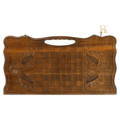 Нарды резные Корона с ручкой, Haleyan