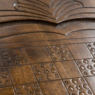 Нарды резные Орел с ручкой, Haleyan