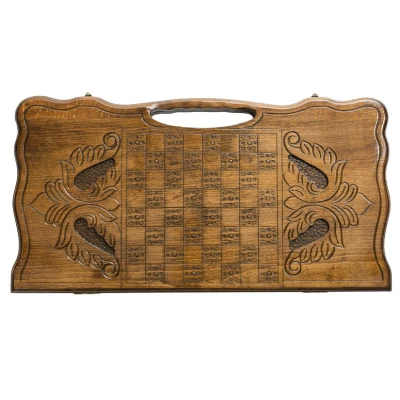 Нарды резные Рыбак с ручной, Haleyan