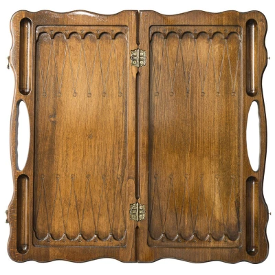 Нарды резные Рыбак с ручной, Haleyan