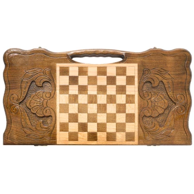 Нарды резные Самсон с ручкой, Haleyan