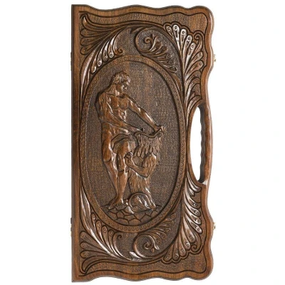 Нарды резные Самсон с ручкой, Haleyan