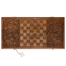 Нарды резные Тигр Люкс, Haleyan