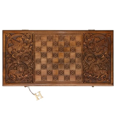 Нарды резные Тигр Люкс, Haleyan