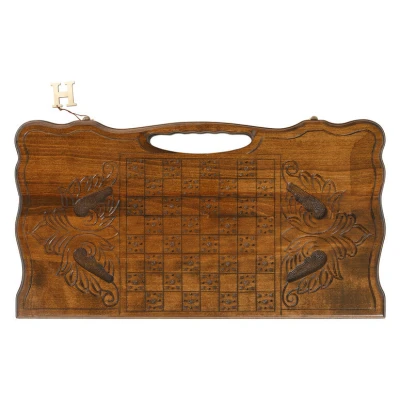 Нарды резные Тигр с ручкой, Haleyan