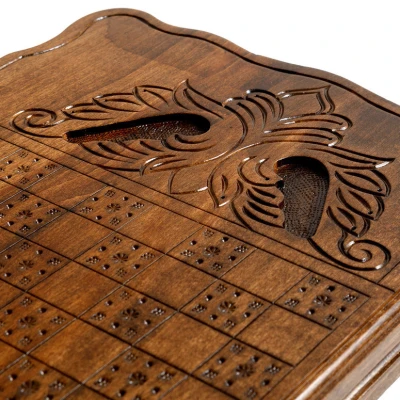 Нарды резные Тигр с ручкой, Haleyan