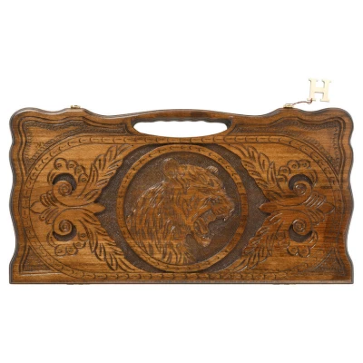 Нарды резные Тигр с ручкой, Haleyan