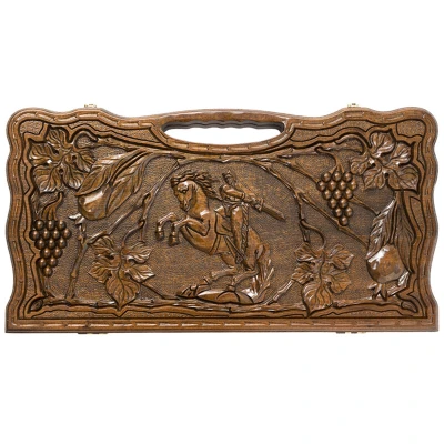 Нарды резные "Всадник" с ручкой, Haleyan