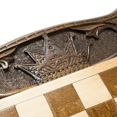 Шахматы + нарды резные Корона 50, Haleyan