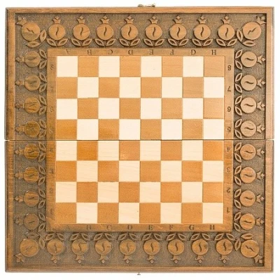 Шахматы + нарды резные с гранатами 50, Haleyan