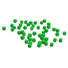 Кости игральные пластиковые, 10мм, 1 шт, цвет зеленый