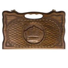 Нарды резные Корона с ручкой мини, Haleyan