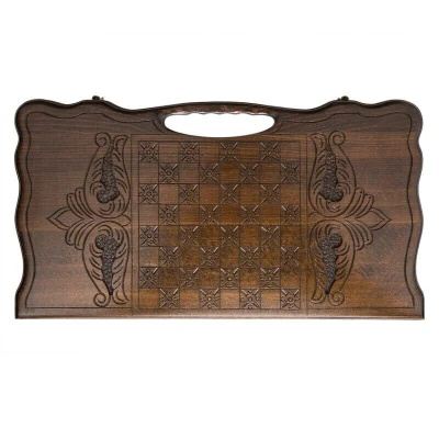 Нарды резные Кремль с ручкой большие, Haleyan