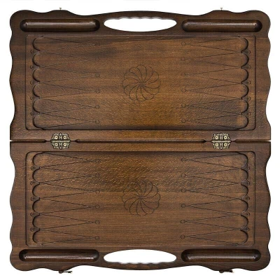 Нарды резные Кремль с ручкой большие, Haleyan