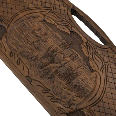 Нарды резные Охота, с ручкой, Haleyan