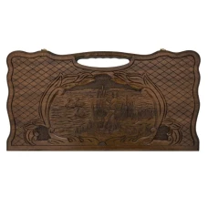 Нарды резные Охота, с ручкой, Haleyan