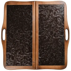 Нарды Кожаные Цветок большие с ручкой