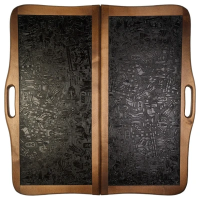 Нарды Кожаные Египет средние с ручкой