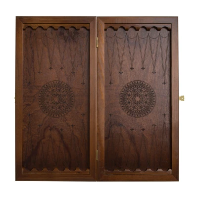 Нарды Кожаные Серебро средние