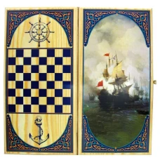 Нарды + Шашки Парусник малые 40 см