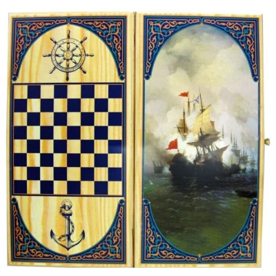 Нарды + Шашки Парусник малые 40 см