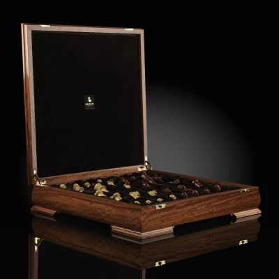 Шахматы Стаунтон Люкс Мини (бубинга/самшит)