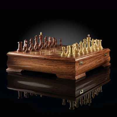 Шахматы Стаунтон Люкс Мини (бубинга/самшит)