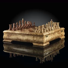 Шахматы Стаунтон Люкс Мини (карельская береза/бубинга)