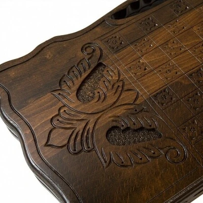 Нарды резные Петр 1 с ручкой, Haleyan