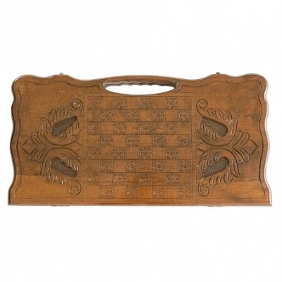 Нарды резные Петр 1 с ручкой, Haleyan