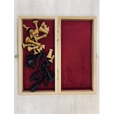 Шахматы складные деревянные турнирные Интарсия темные 40 х 40 см