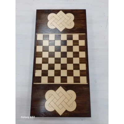 Нарды подарочные Тигр из дерева 60 на 60 см с чехлом