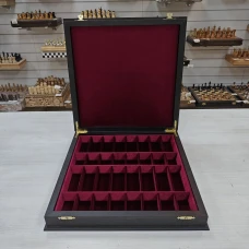 Шахматная доска ларец без фигур моренный дуб 40 см