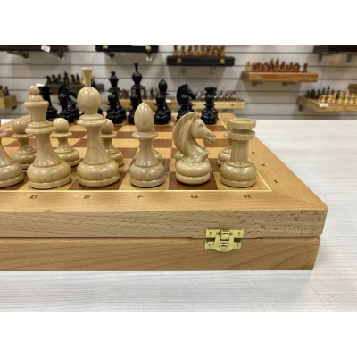 Шахматы деревянные Модерн бук с утяжелением 