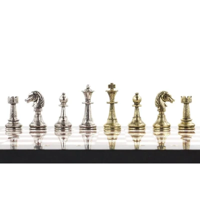 Шахматы Стаунтон каменные лемезит мрамор 28 см