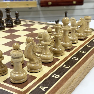 Шахматы подарочные красное дерево Премиальные люкс большие