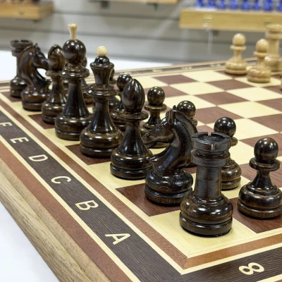 Шахматы подарочные красное дерево Премиальные люкс большие