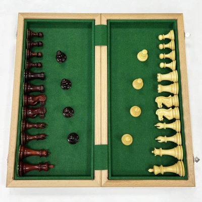 Шахматы эксклюзивные красное дерево Стаунтон ретро падук большие