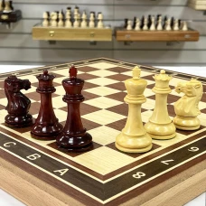 Шахматы эксклюзивные красное дерево Стаунтон ретро падук большие